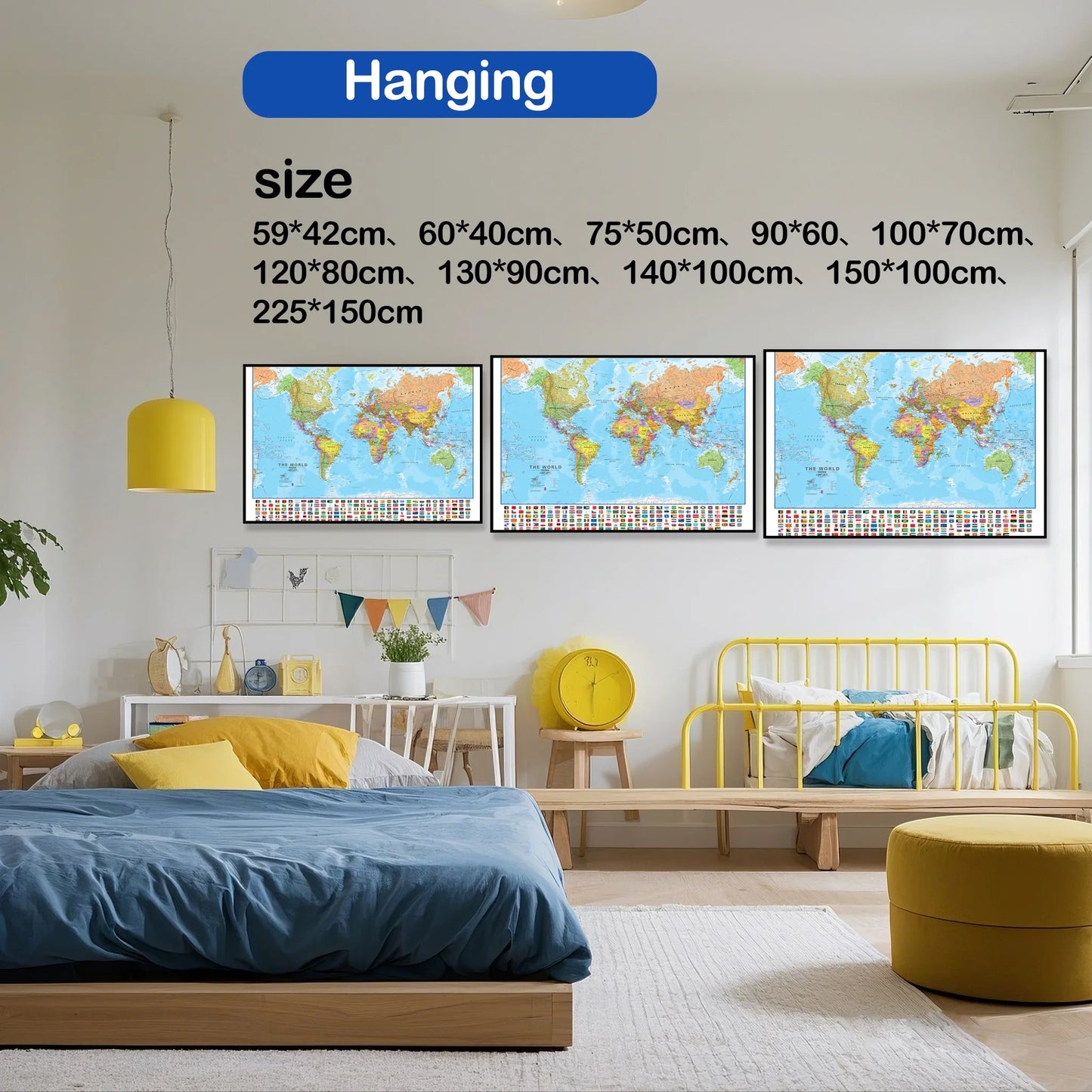 Vintage World Map Poster Prints
