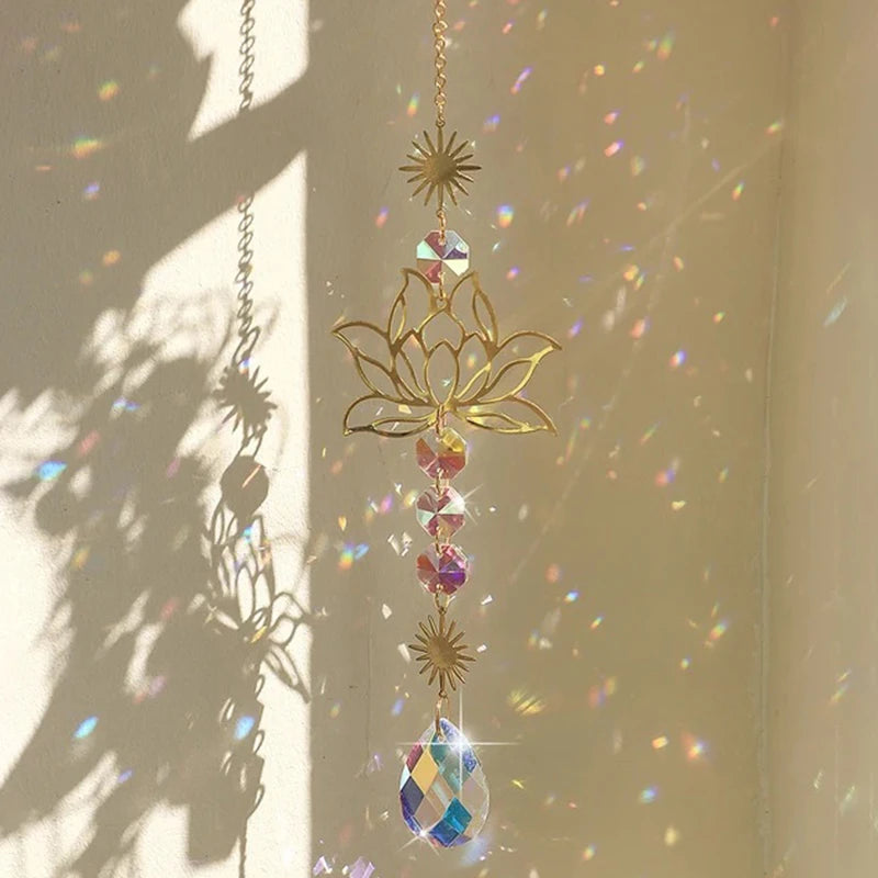 Crystal Lotus Sun Catcher
