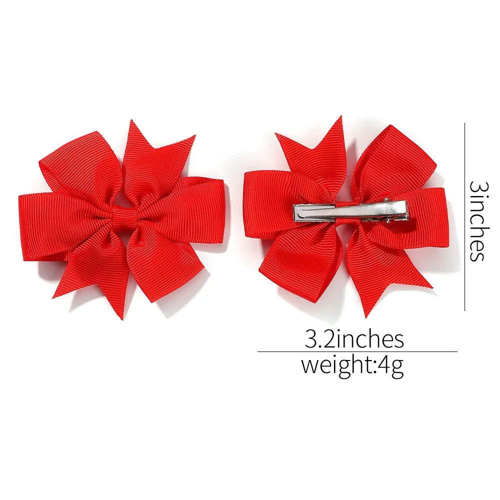 20/40PCS Candy Color Bow Hair Clip Set