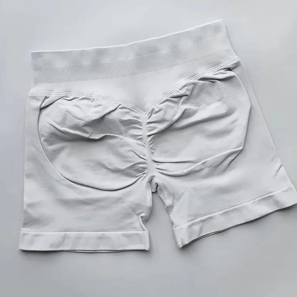 Women’s Impact Seamless Scrunch Bum Shorts – Low Ribbed Waist Gym Essential