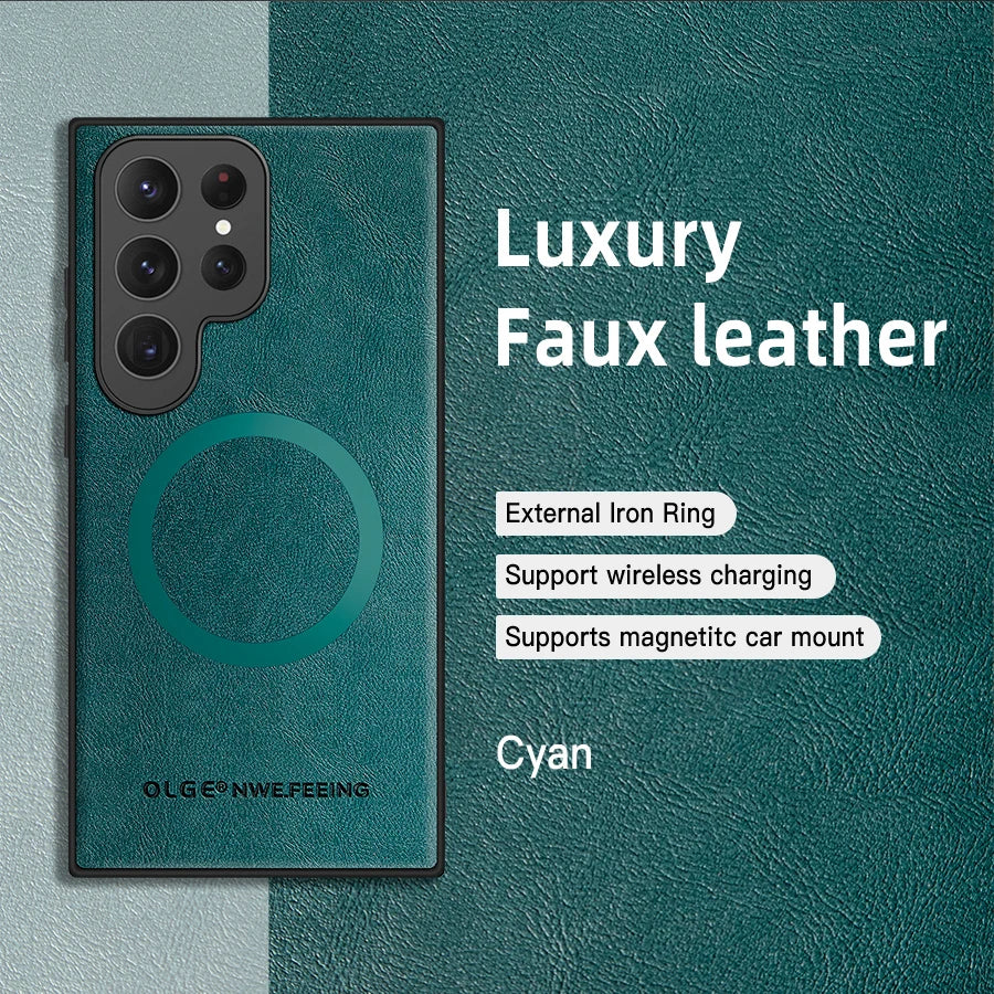 Luxury Leather Silicone Case for Samsung Galaxy S24/S23/S22