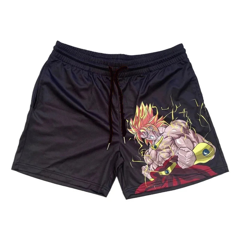 Anime 3D Print Mesh Shorts