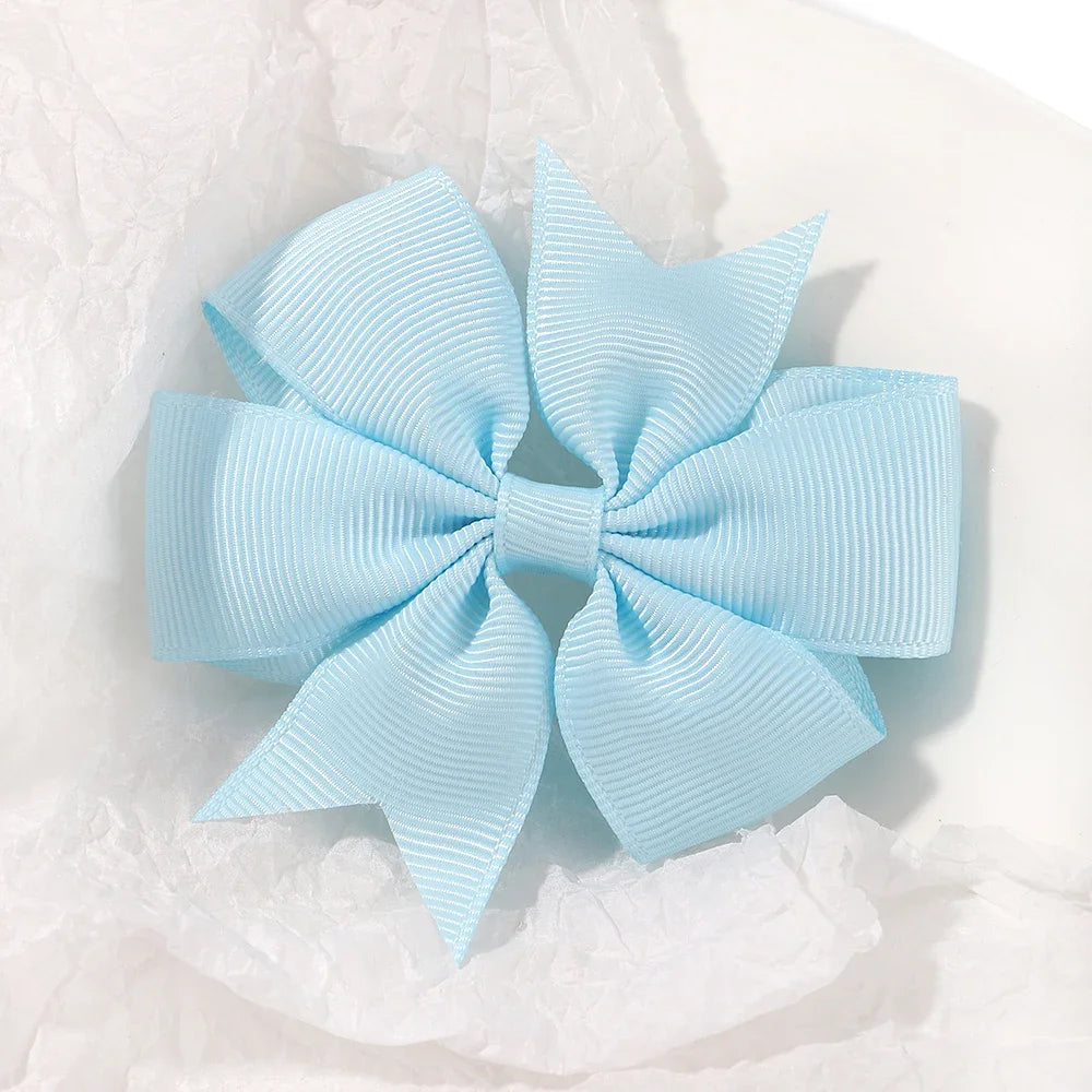 20/40PCS Candy Color Bow Hair Clip Set