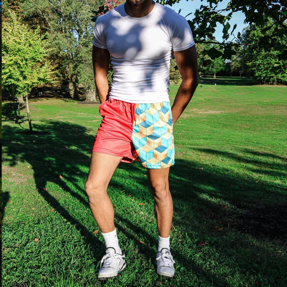 Anime 3D Print Mesh Shorts