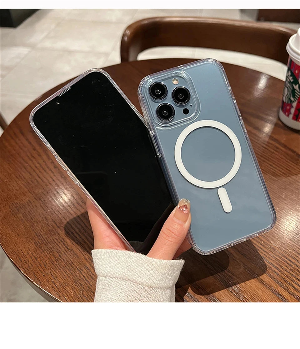 Luxury Magnetic Wireless Charging Case for iPhone