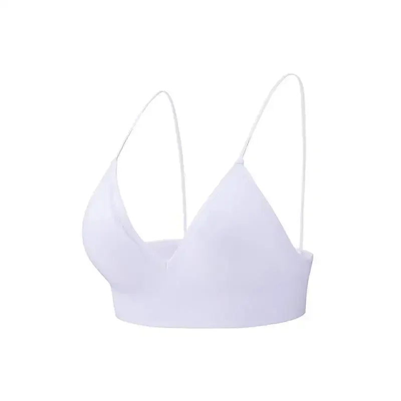 V-Neck Seamless Triangle Cup Bra Camisole
