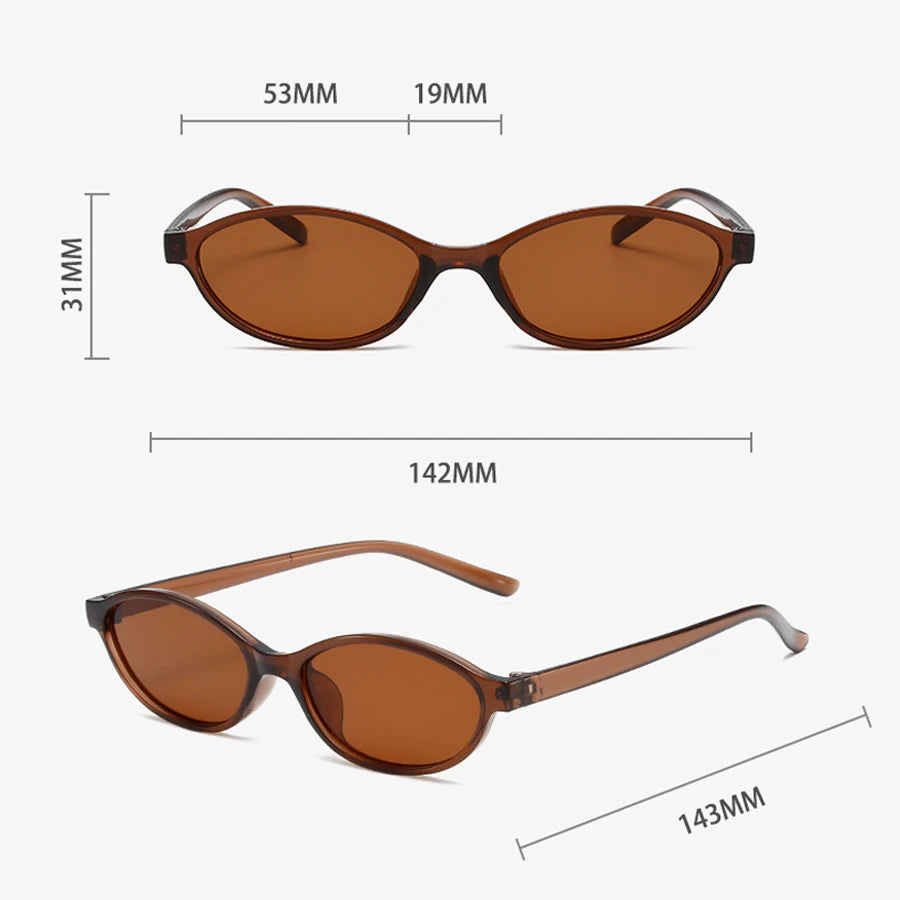 Retro Oval Frame Sunglasses