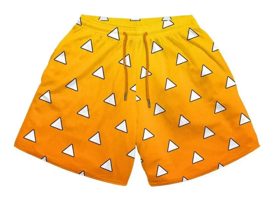 Anime 3D Print Mesh Shorts