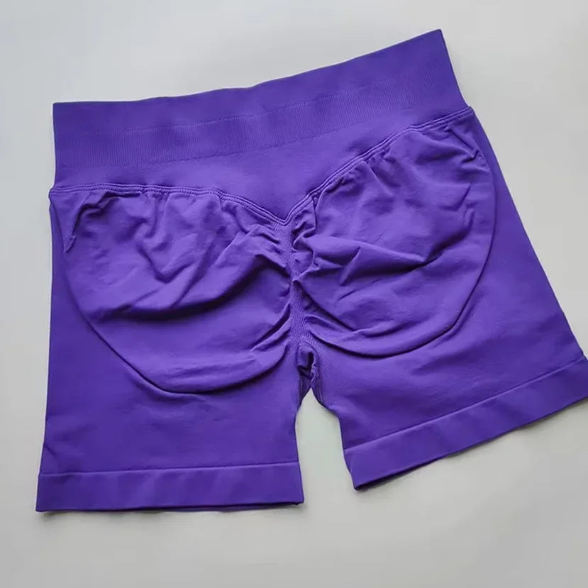Women’s Impact Seamless Scrunch Bum Shorts – Low Ribbed Waist Gym Essential
