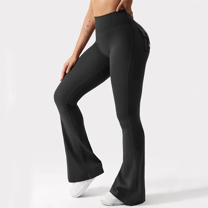2025 New Arrival – Women’s Wide-Leg High-Stretch Yoga Leggings with Pockets