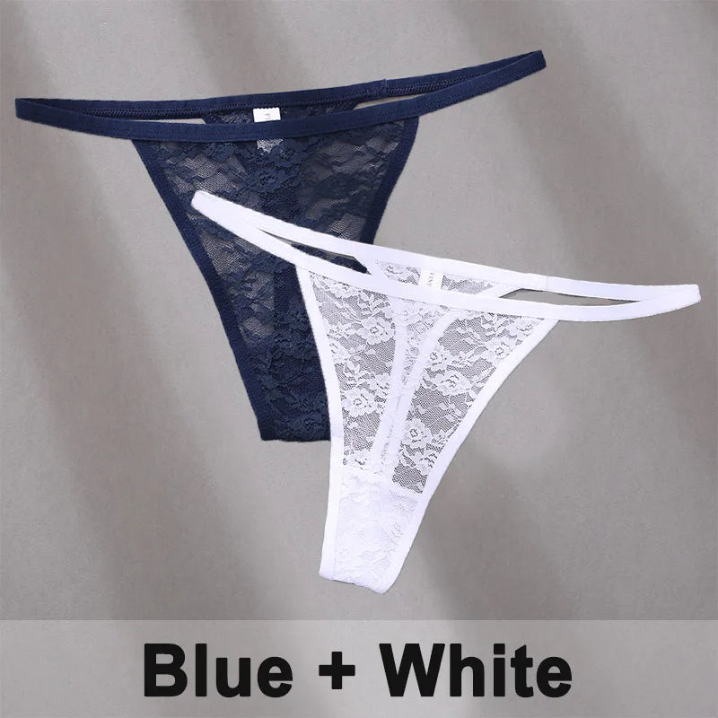 2PCS Sexy Lace G-String Panties