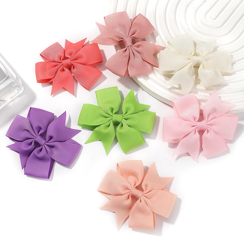 20/40PCS Candy Color Bow Hair Clip Set