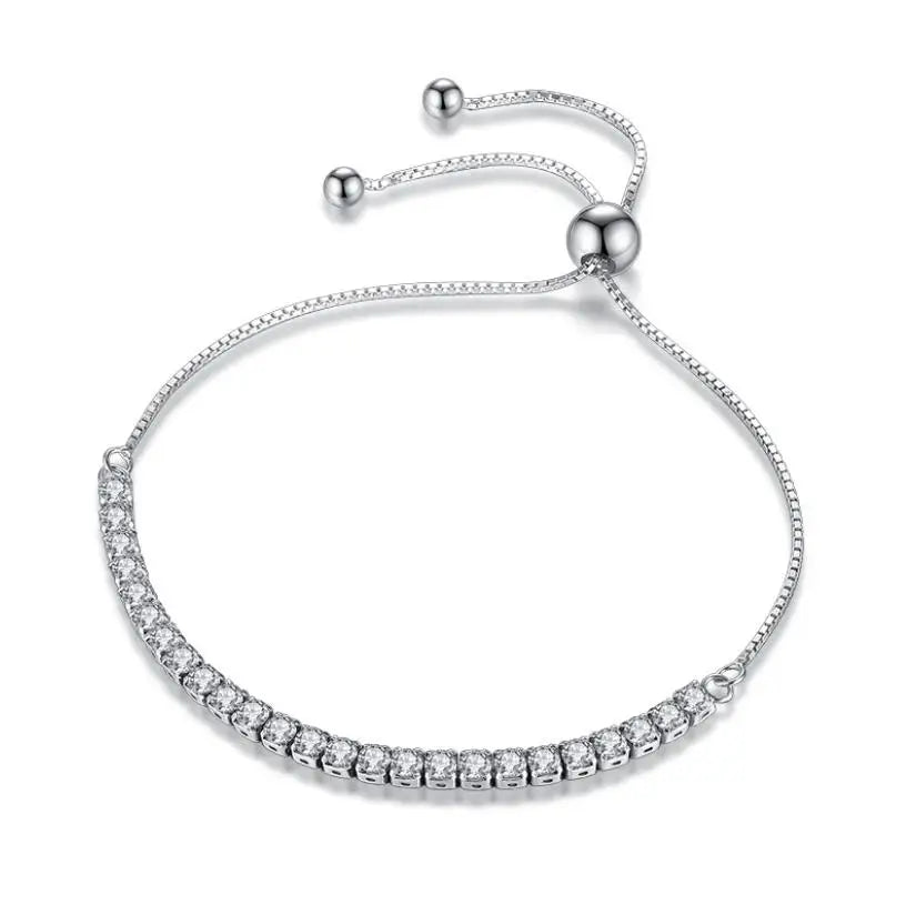 Solid 18K/14K Gold Moissanite Tennis Bracelet for Women