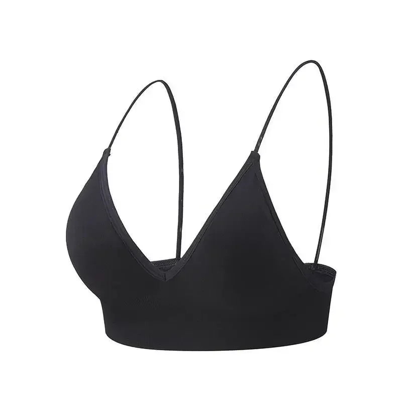 V-Neck Seamless Triangle Cup Bra Camisole