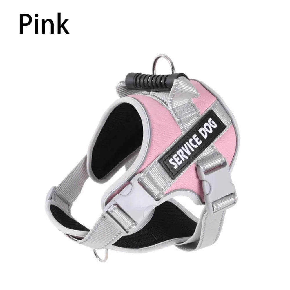 Adjustable Dog Harness & Reflective Leash Se