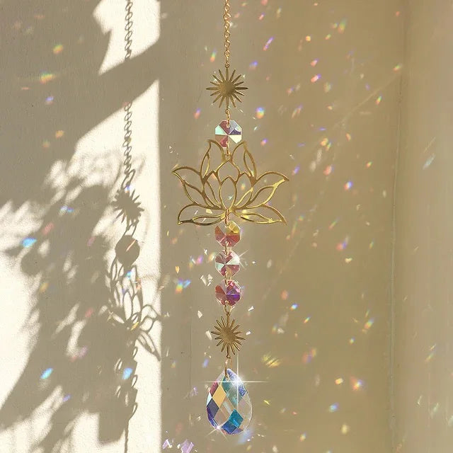 Crystal Lotus Sun Catcher