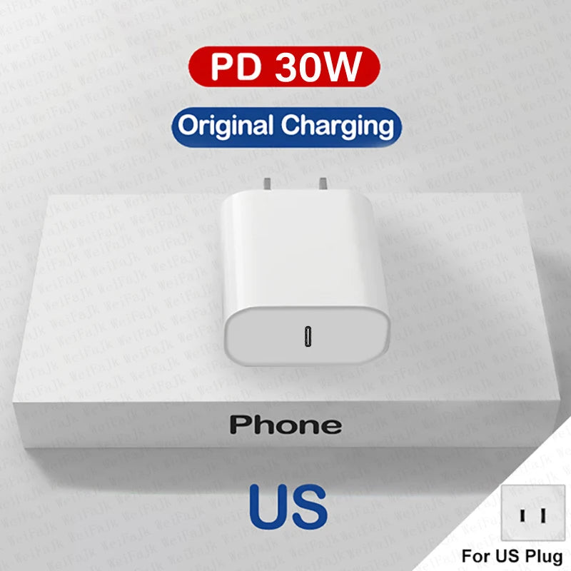 Original Apple 30W Fast Charger with USB-C Cable