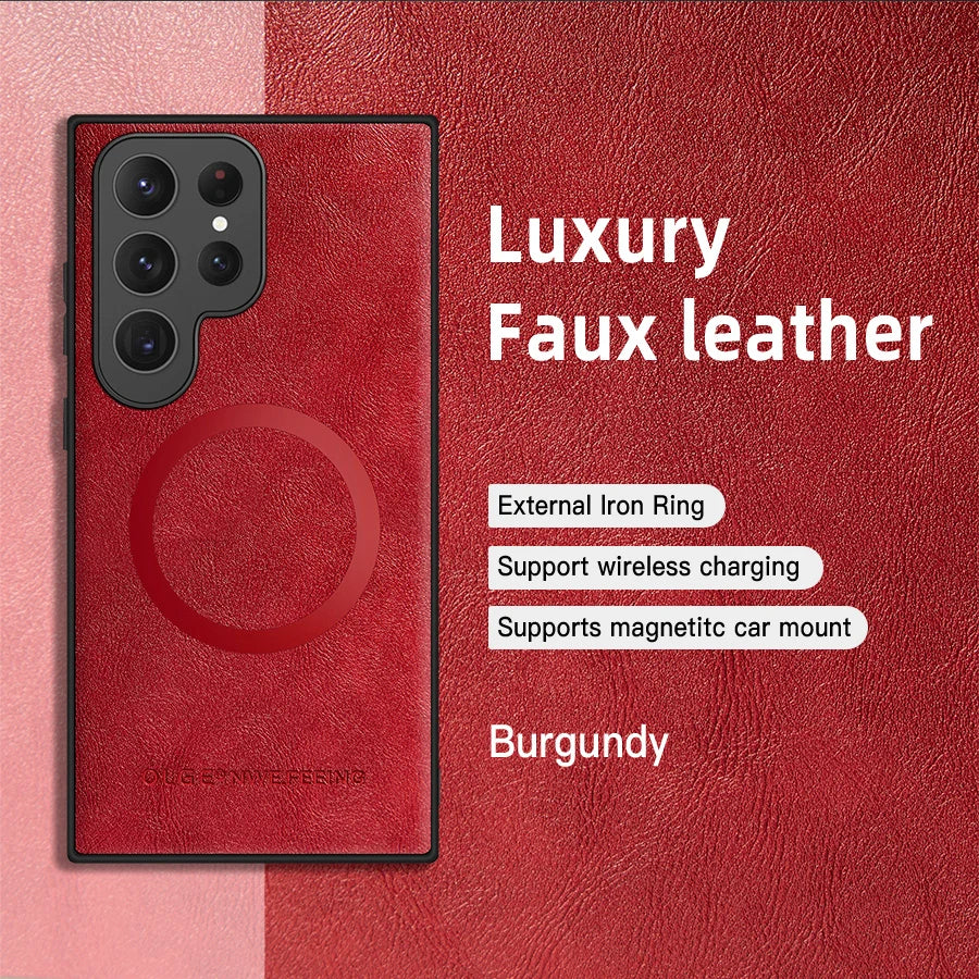 Luxury Leather Silicone Case for Samsung Galaxy S24/S23/S22