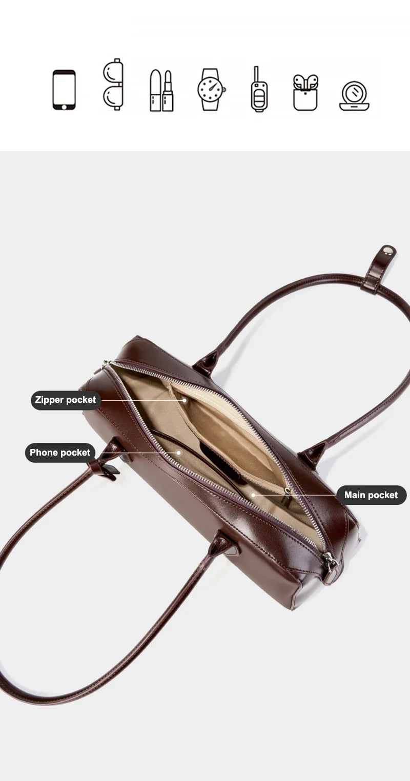 2025 New Genuine Leather Women’s Shoulder Bag