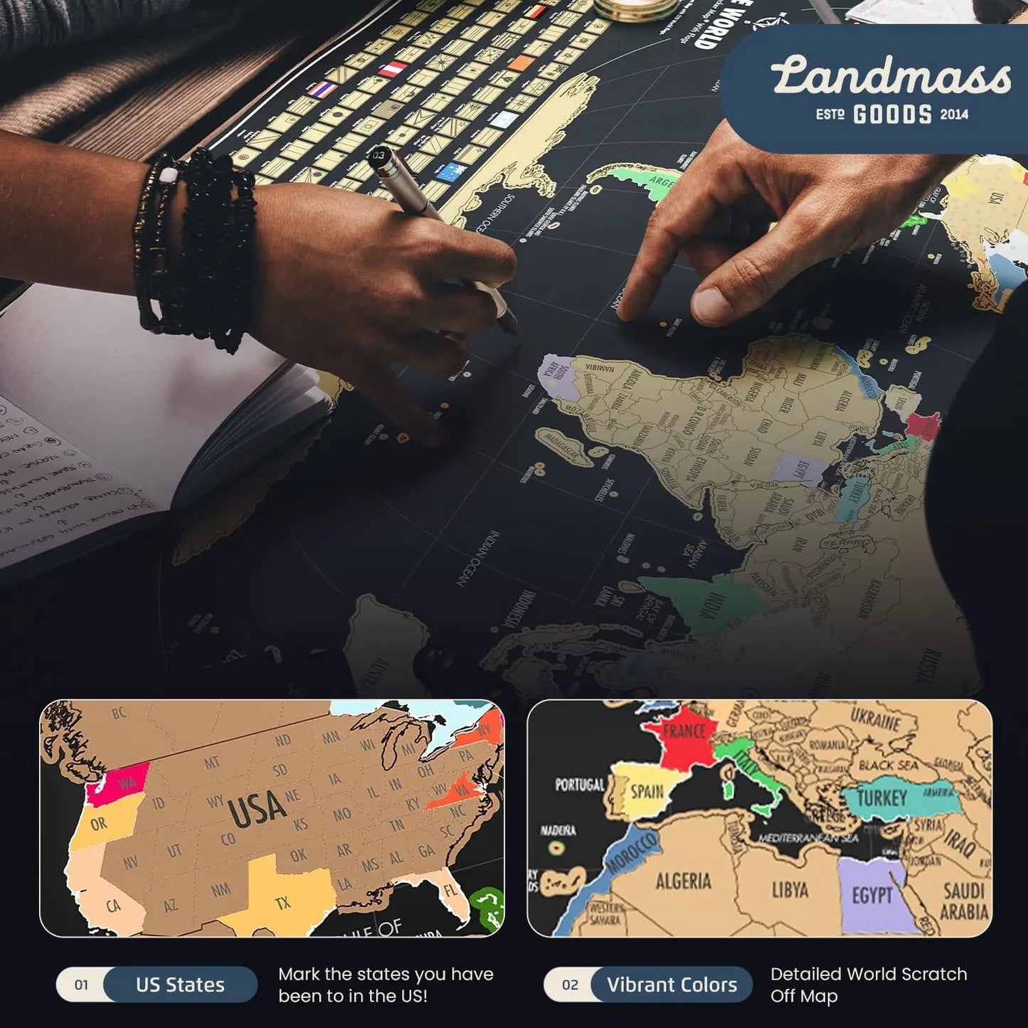 Deluxe Scratch-Off World Map