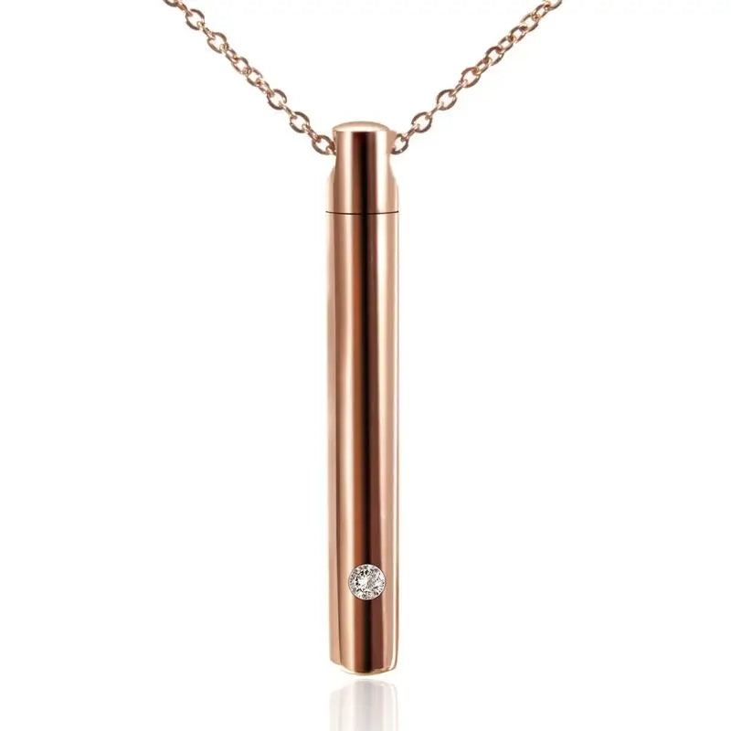 Stainless Steel Pet Memorial Cylinder Pendant