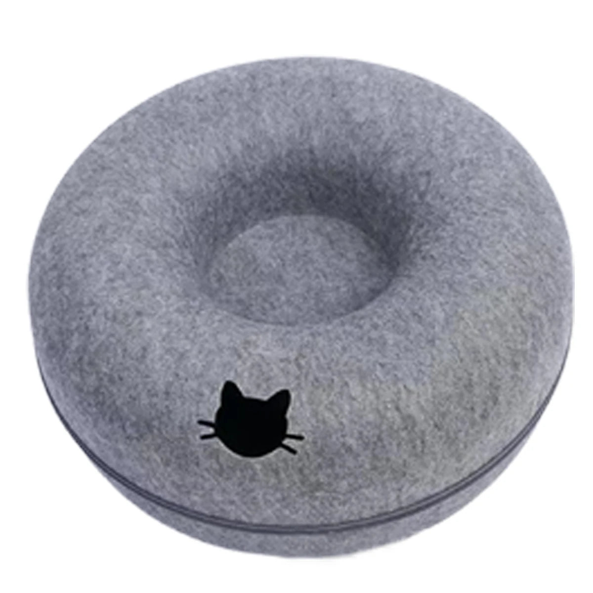 Felt Donut Cat Bed & Interactive Tunnel