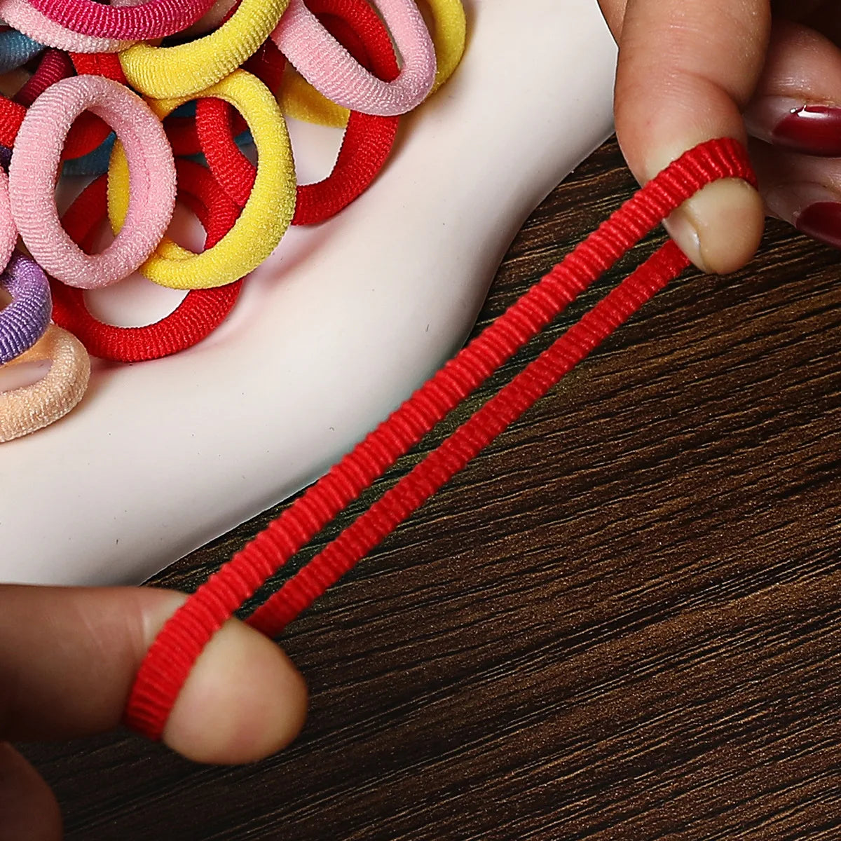 50/100PCS Colorful Nylon Hair Bands for Kids