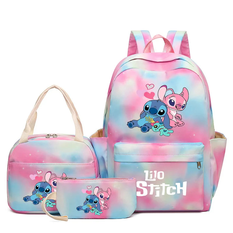 3Pcs/Set Disney Lilo & Stitch Backpack Set