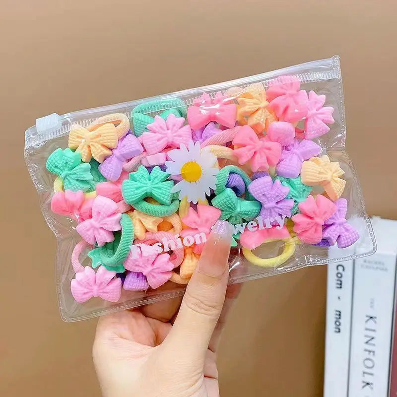 10/20Pcs Cute Cartoon Elastic Hair Bands