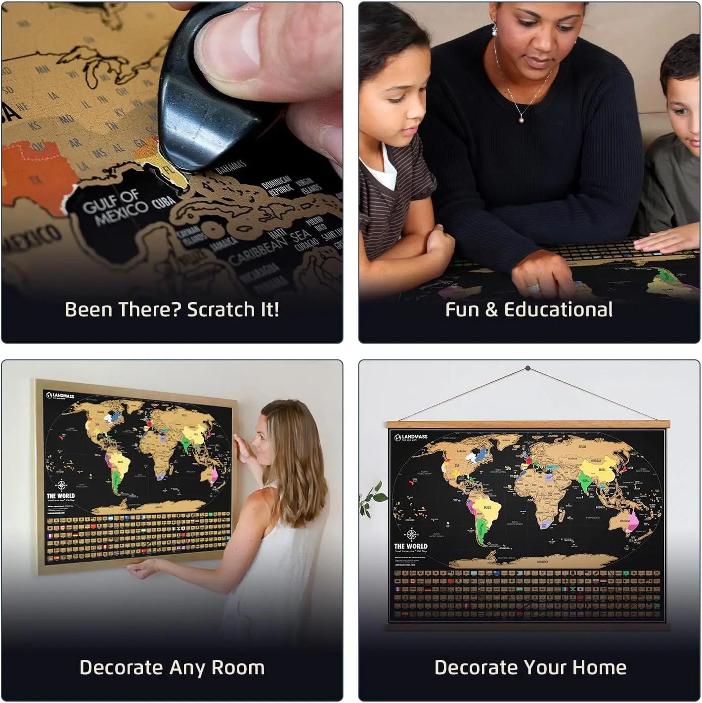 Deluxe Scratch-Off World Map
