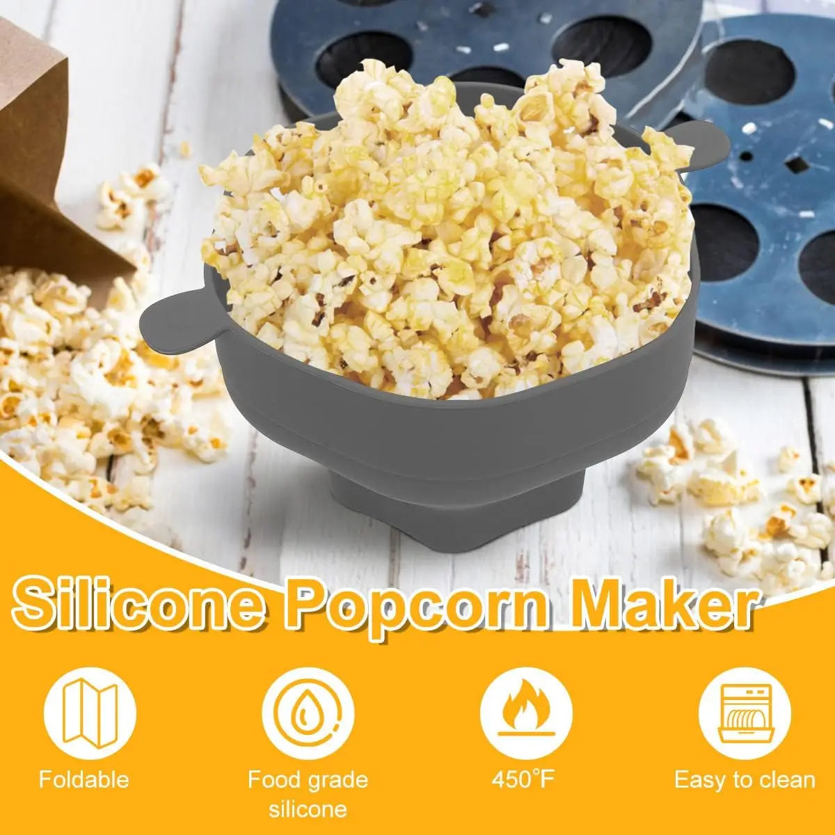Silicone Microwave Popcorn Bowl
