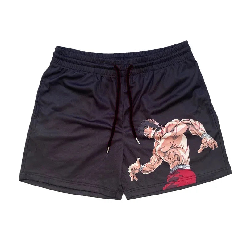 Anime 3D Print Mesh Shorts