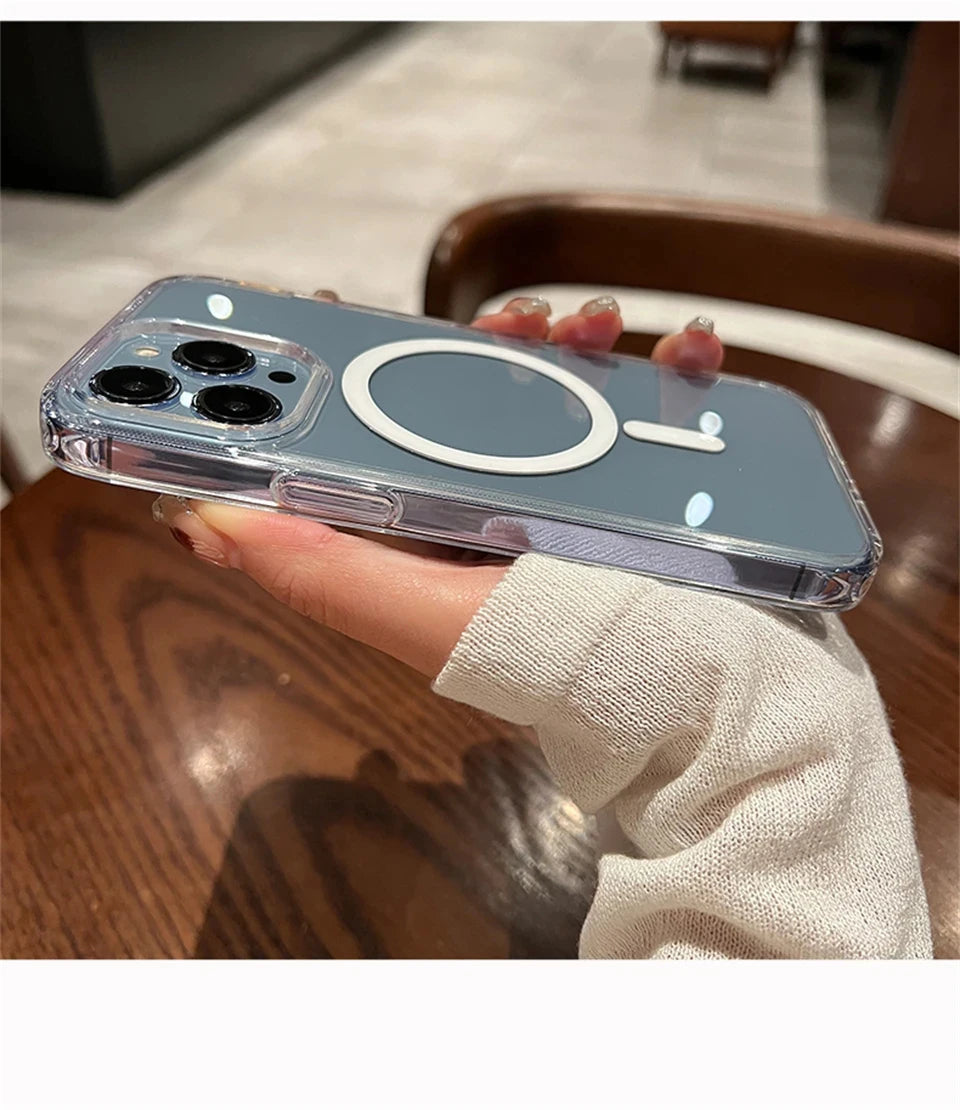 Luxury Magnetic Wireless Charging Case for iPhone