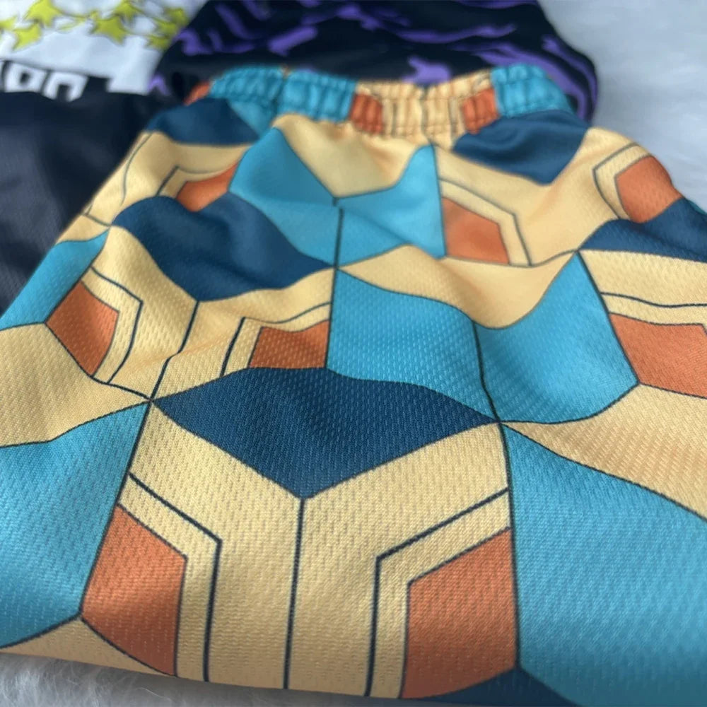 Anime 3D Print Mesh Shorts