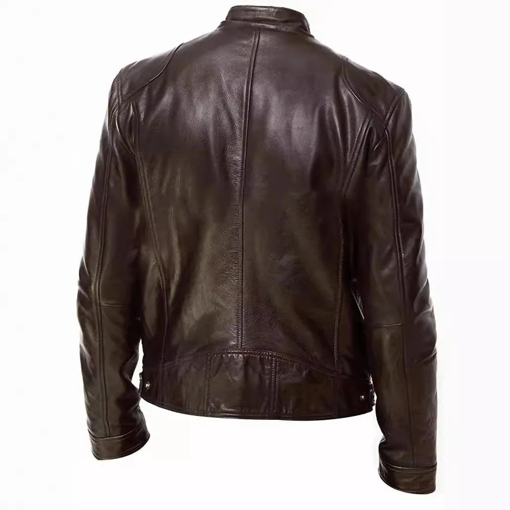 Men’s Vintage Leather Motorcycle Jacket