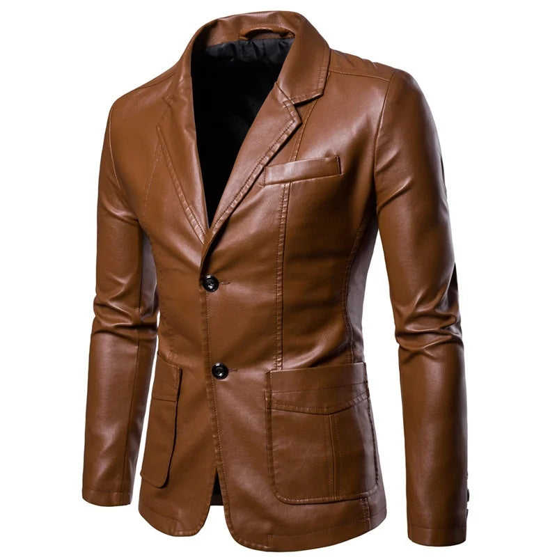 2025 Men’s Slim Fit Vintage Leather Jacket