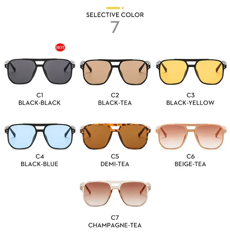 Vintage Square Sunglasses