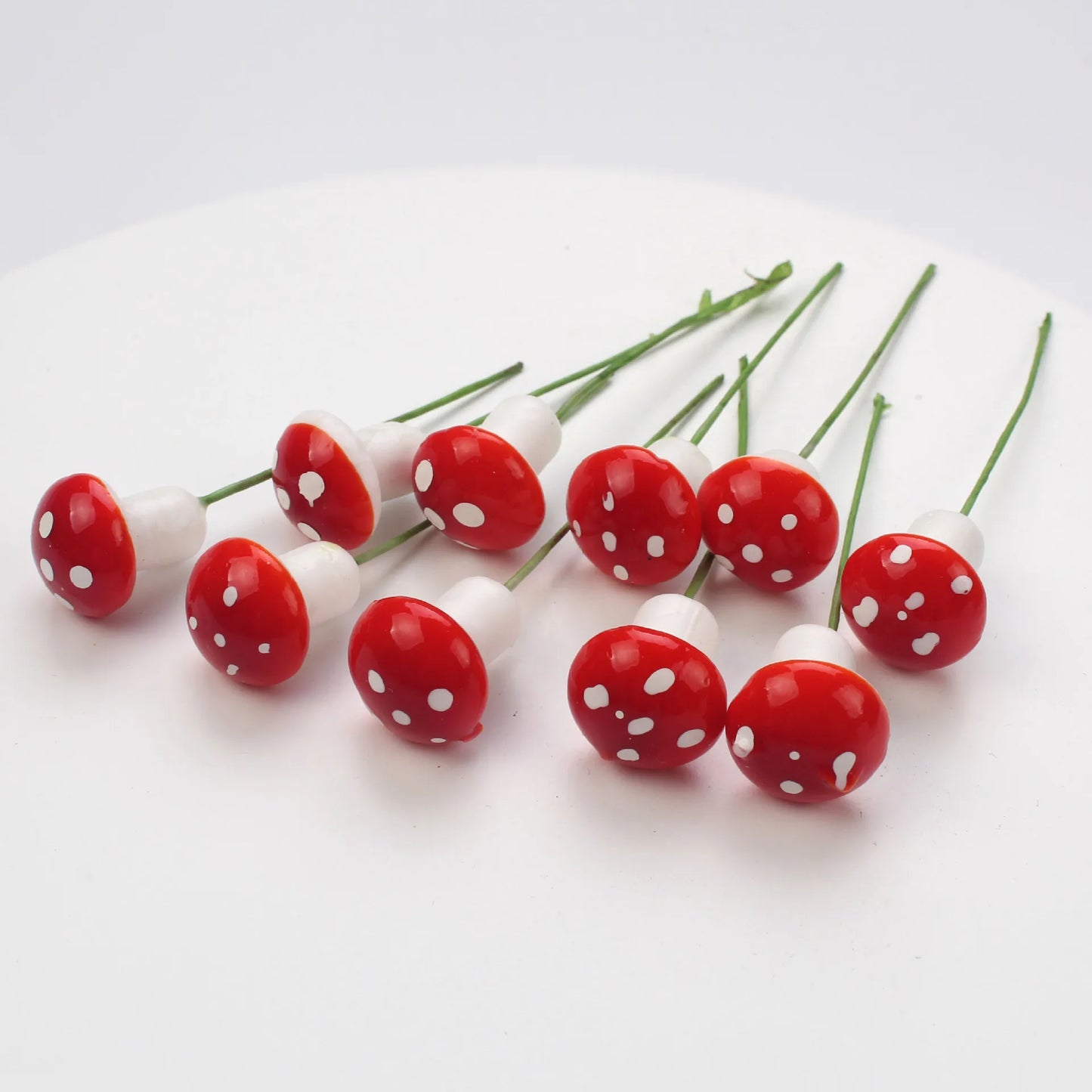 Artificial Mini Resin Mushroom 20Pcs