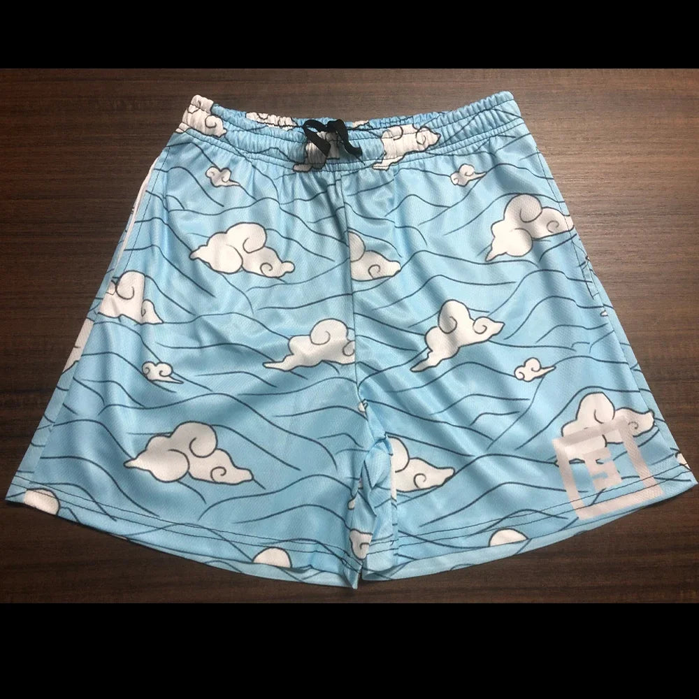 Anime 3D Print Mesh Shorts