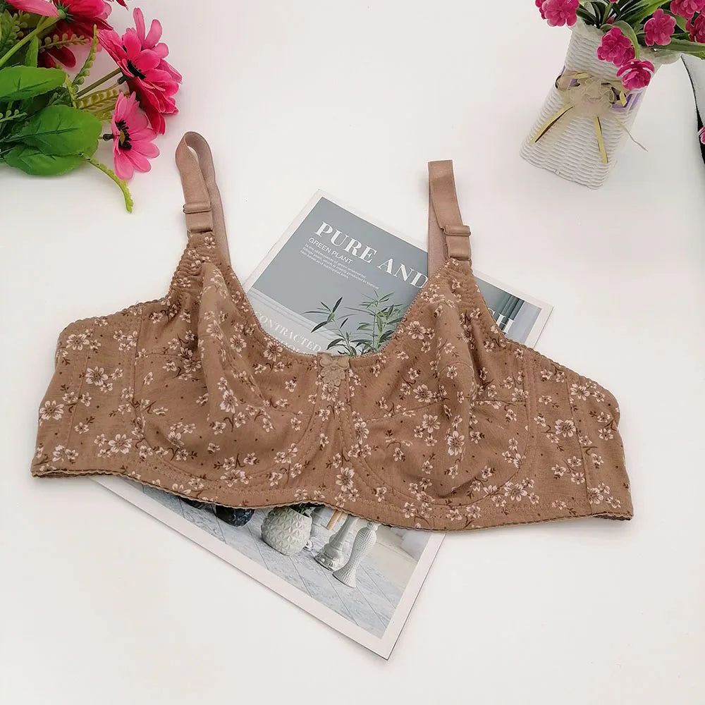 Plus Size Floral Push-Up Bra