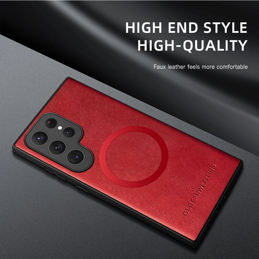 Luxury Leather Silicone Case for Samsung Galaxy S24/S23/S22