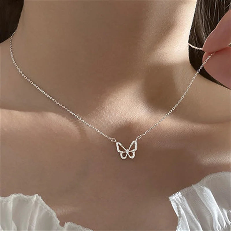 New Shiny Butterfly Necklace