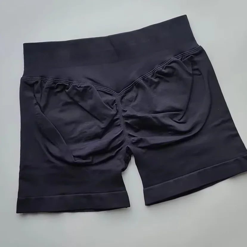 Women’s Impact Seamless Scrunch Bum Shorts – Low Ribbed Waist Gym Essential