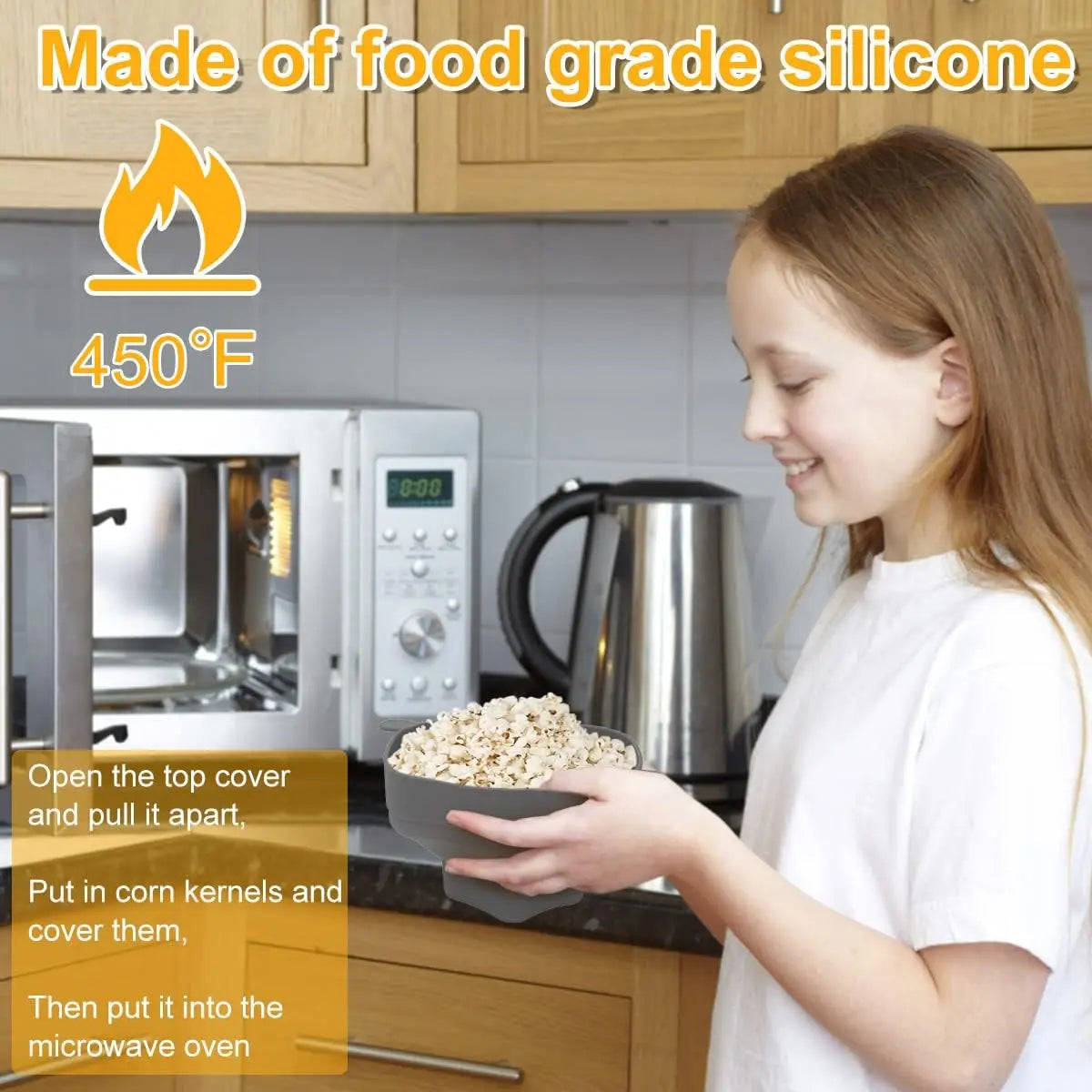 Silicone Microwave Popcorn Bowl