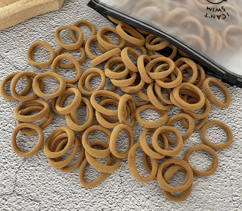 50/100PCS Colorful Nylon Hair Bands for Kids