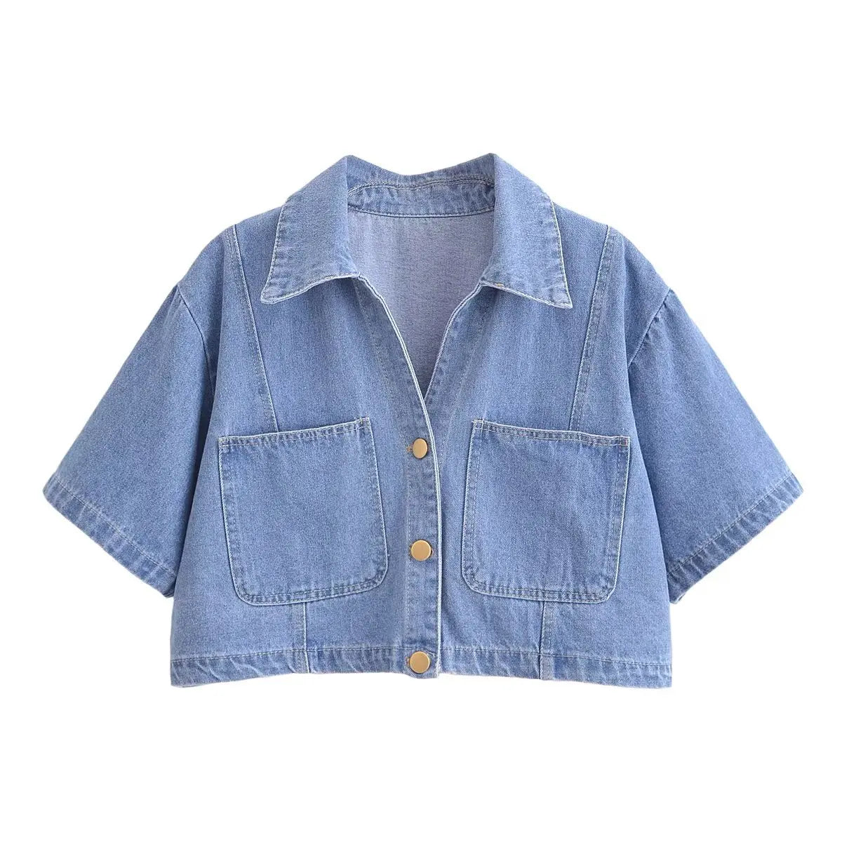 2025 Summer Women’s Casual Denim Set – Short Shirt Top & Mini Skirt Shorts 2-Piece Outfit