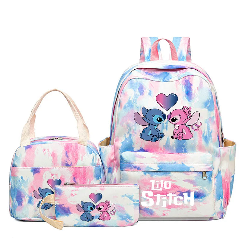 3Pcs/Set Disney Lilo & Stitch Backpack Set