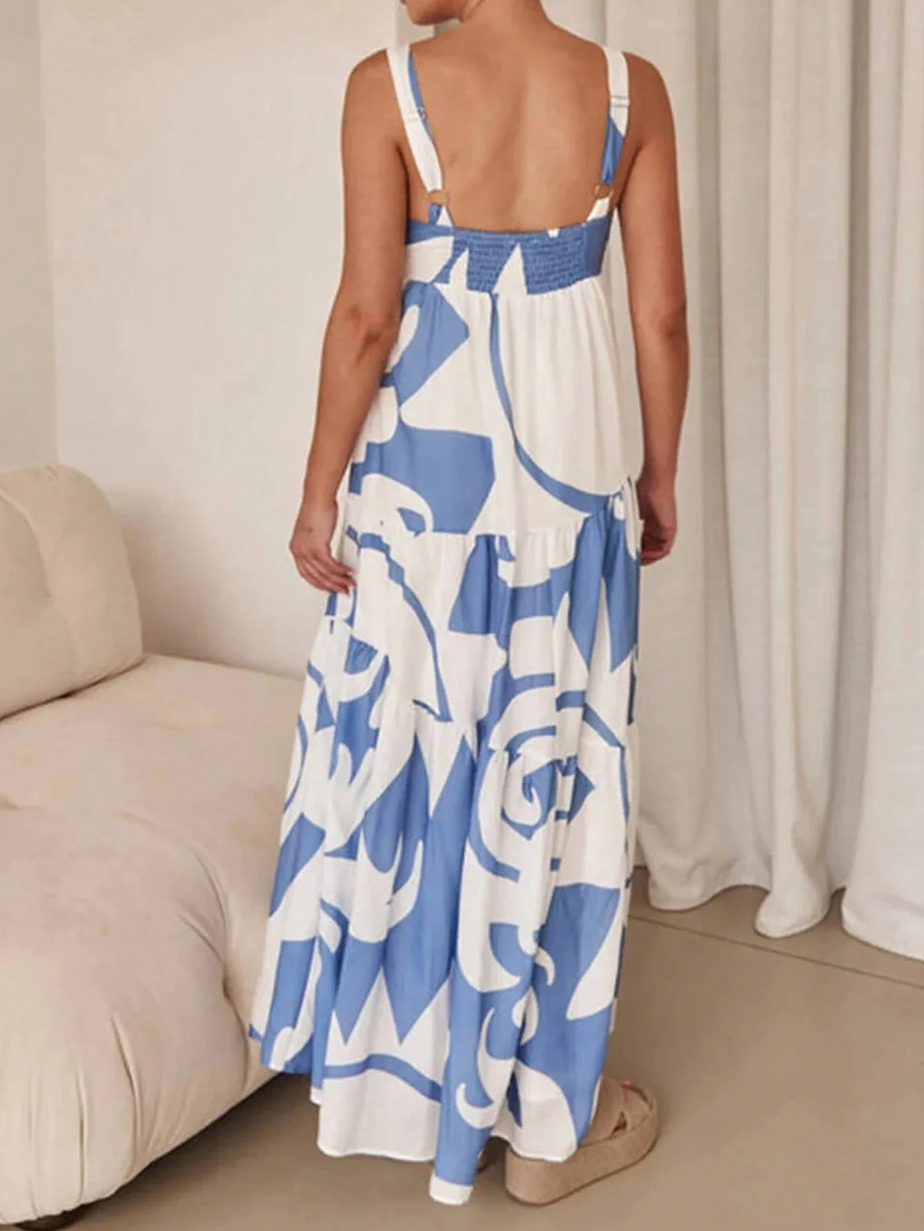Ladies Casual Printed Slip Dress – Perfect for Spring & Summer Holidays