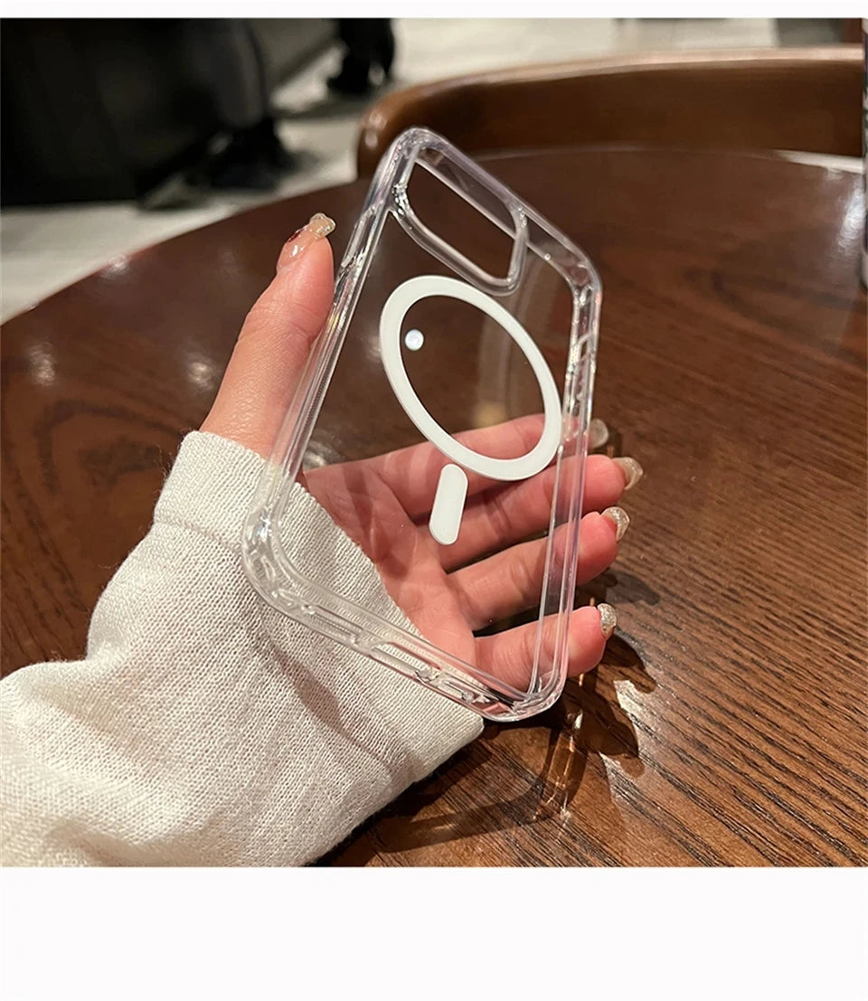Luxury Magnetic Wireless Charging Case for iPhone