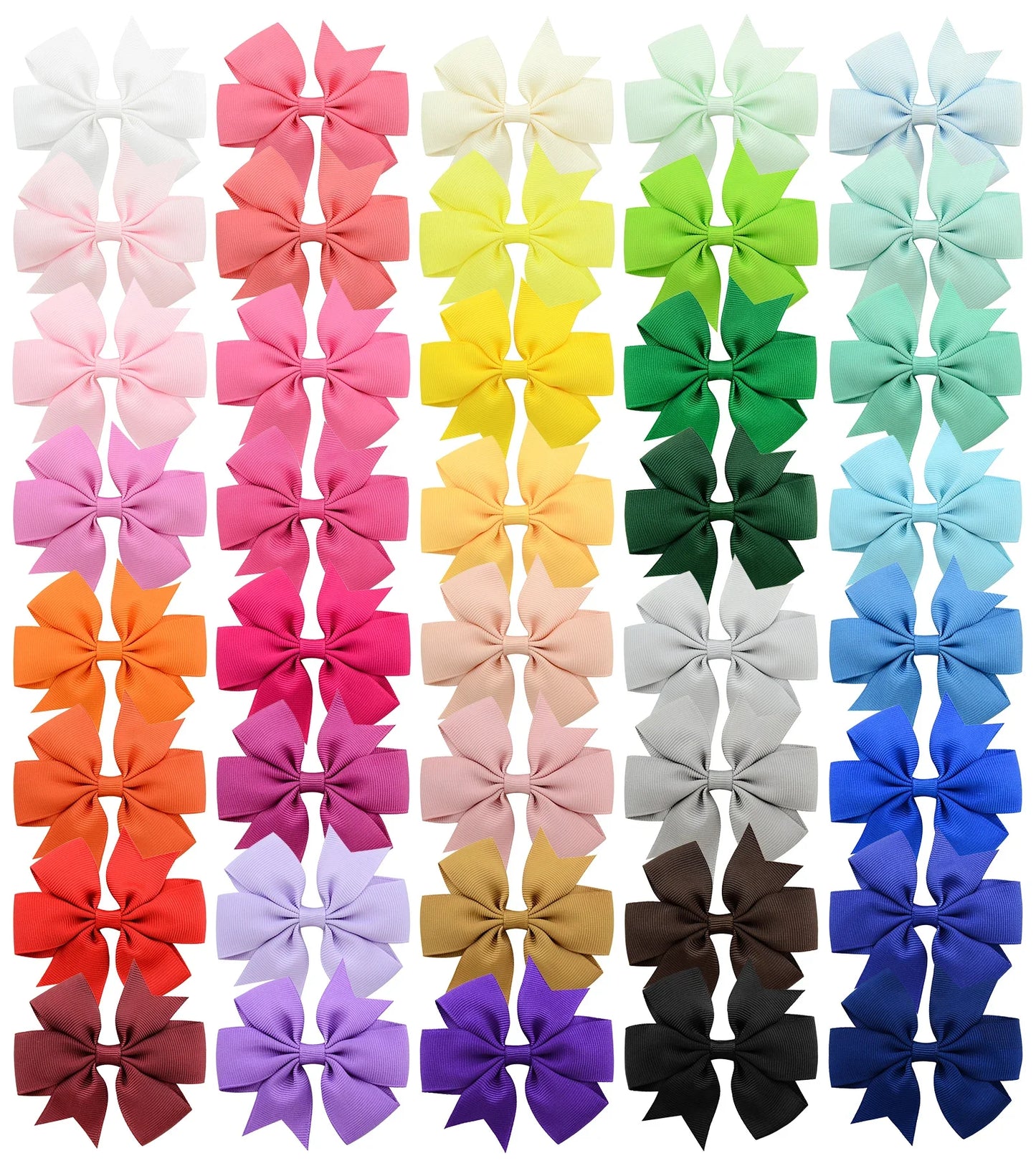20/40PCS Candy Color Bow Hair Clip Set
